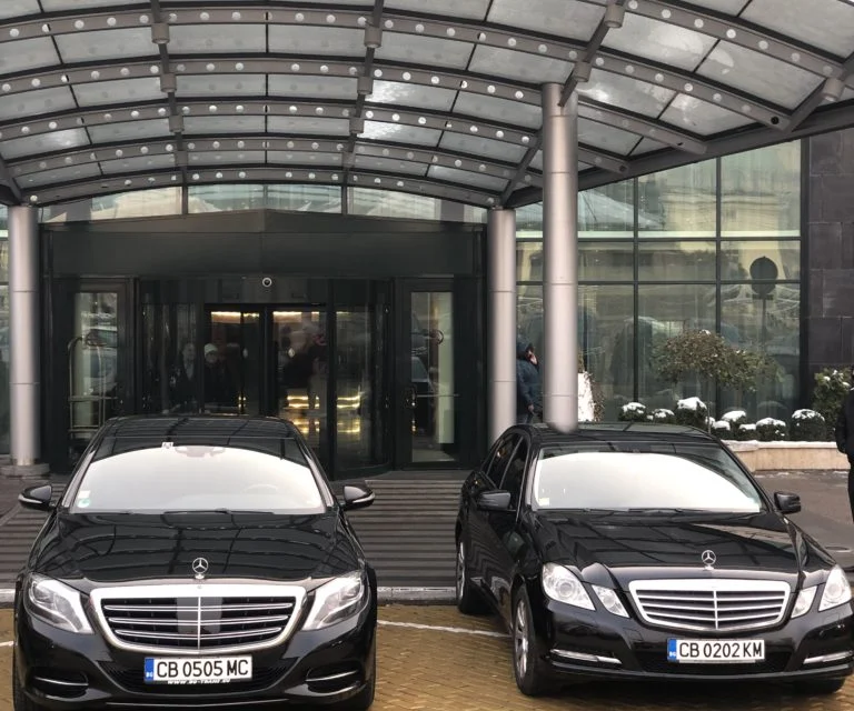 Mercedes-Benz chauffeur fleet for Sofia Airport transfers